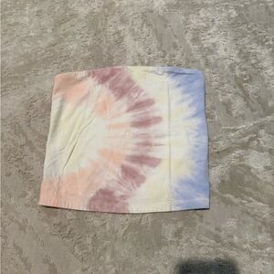 American Eagle Outfitters Cream and Pink Mini Crop Top